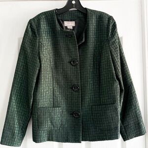 TANJAY Women’s Forest Green Textured Jacket